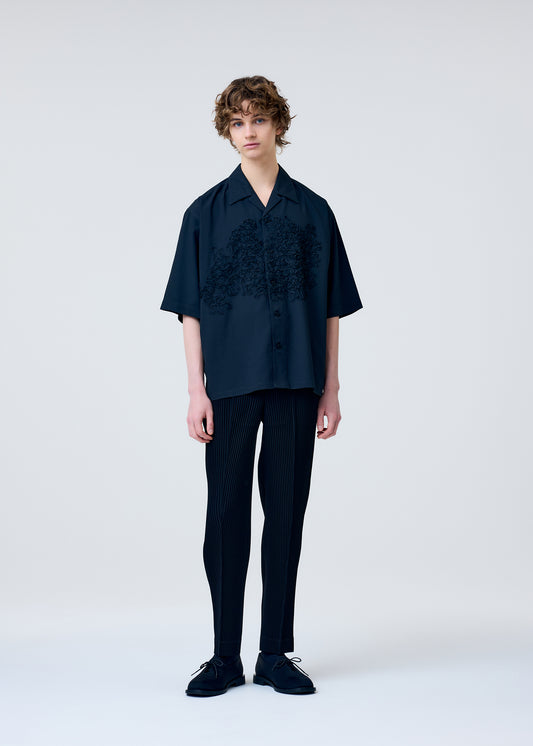 EMBROIDERY PRESS SHIRT、メンズ_トップス_シャツ、着用画像1