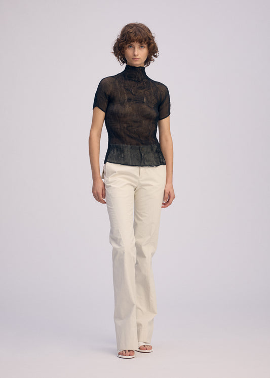 CHIFFON TWIST BK/WT-66、ウィメンズ_トップス_トップ、着用画像1