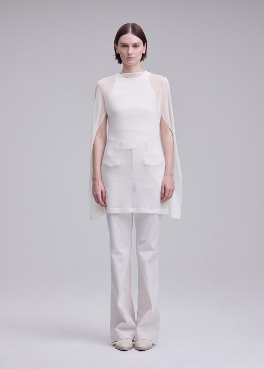 SHEER WOOL JERSEY、ウィメンズ_トップス_チュニック、着用画像1