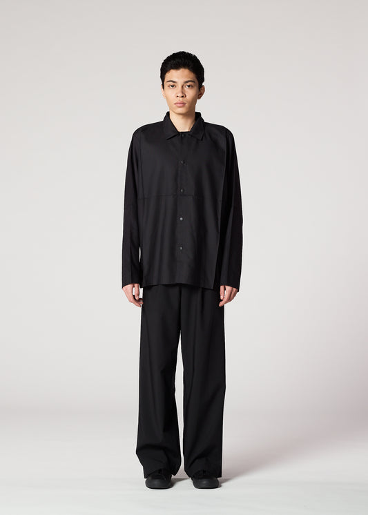COMPACT SHIRT BLACK、メンズ_トップス_シャツ、着用画像1