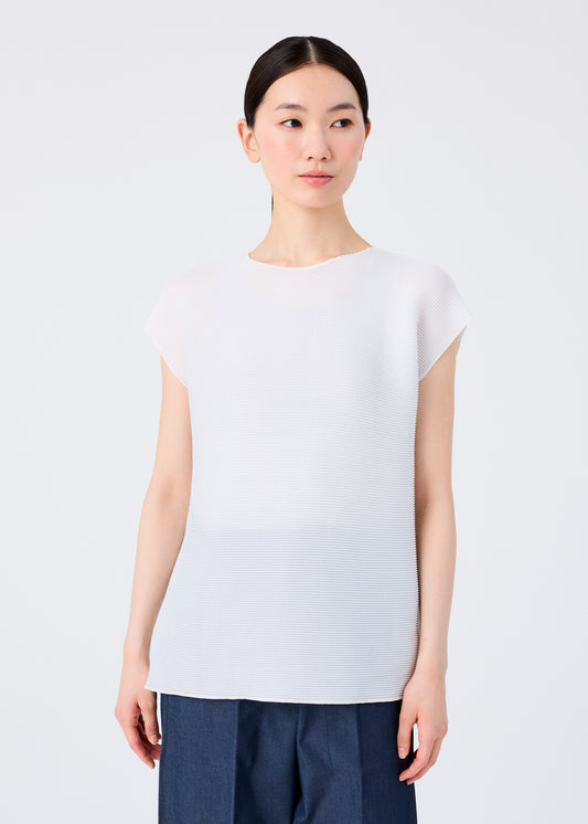 SQUARE STRETCH PLEATS、ウィメンズ_トップス_トップ、着用画像1