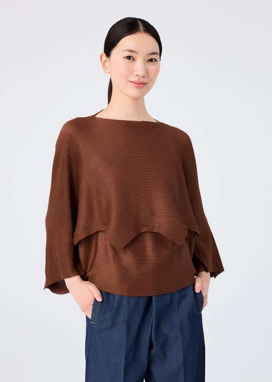 GIZA GIZA KNIT STRETCH PLEATS、ウィメンズ_トップス_トップ、着用画像1