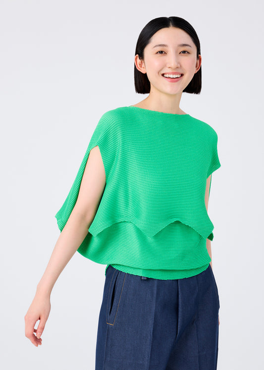 GIZA GIZA KNIT STRETCH PLEATS、ウィメンズ_トップス_トップ、着用画像1