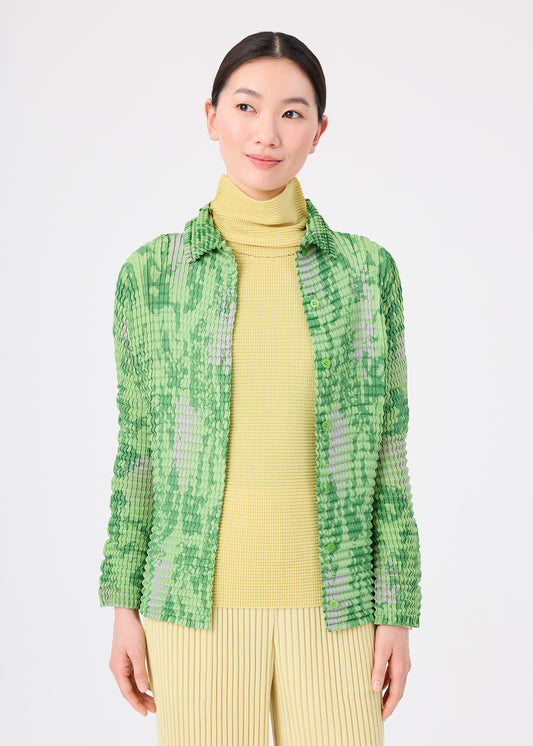 LEAF PLEATS SHIRT、ウィメンズ_トップス_カーディガン、着用画像1