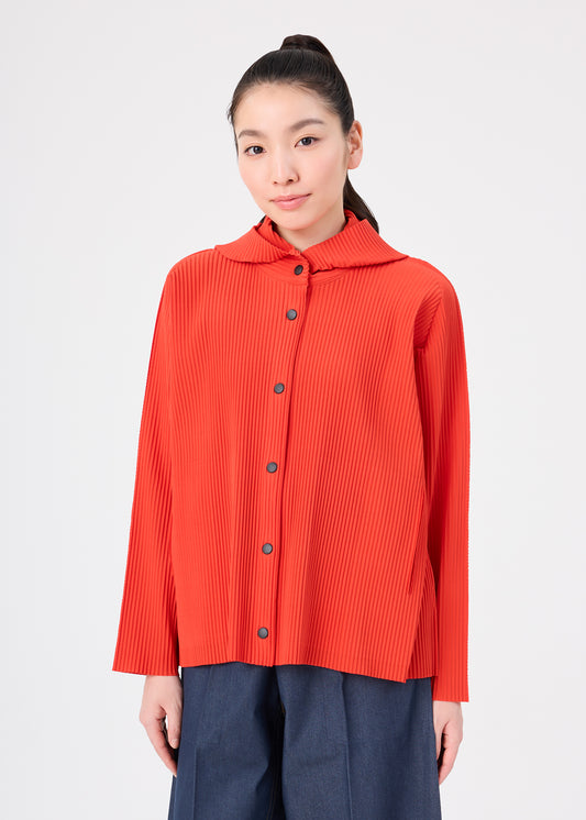 FINE KNIT PLEATS COLOR 2、ウィメンズ_ジャケット&コート_ジャケット&ブルゾン、着用画像1