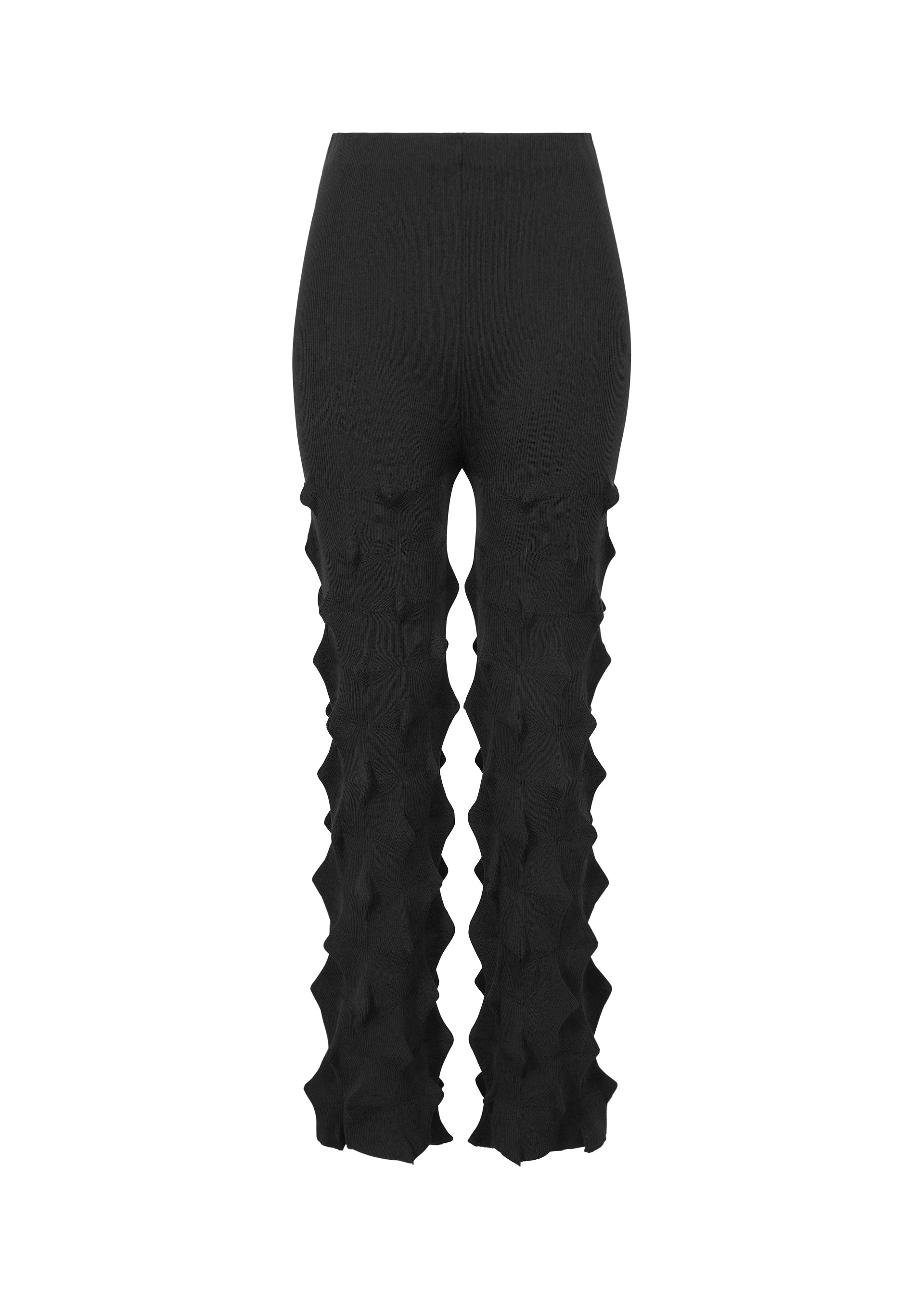 ZIG ZAG KNIT、ウィメンズ_パンツ、ブラック