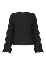 ZIG ZAG KNIT、ウィメンズ_トップス_トップ、ブラック
