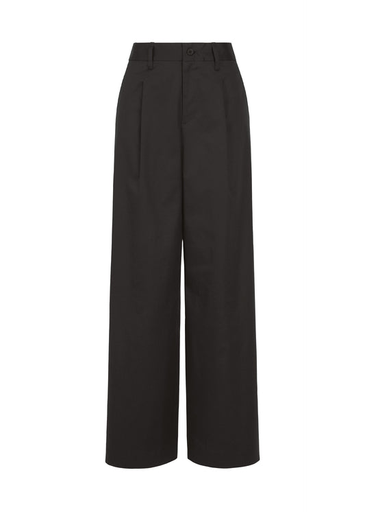 COTTON STRETCH BOTTOM、ウィメンズ_パンツ、ブラック