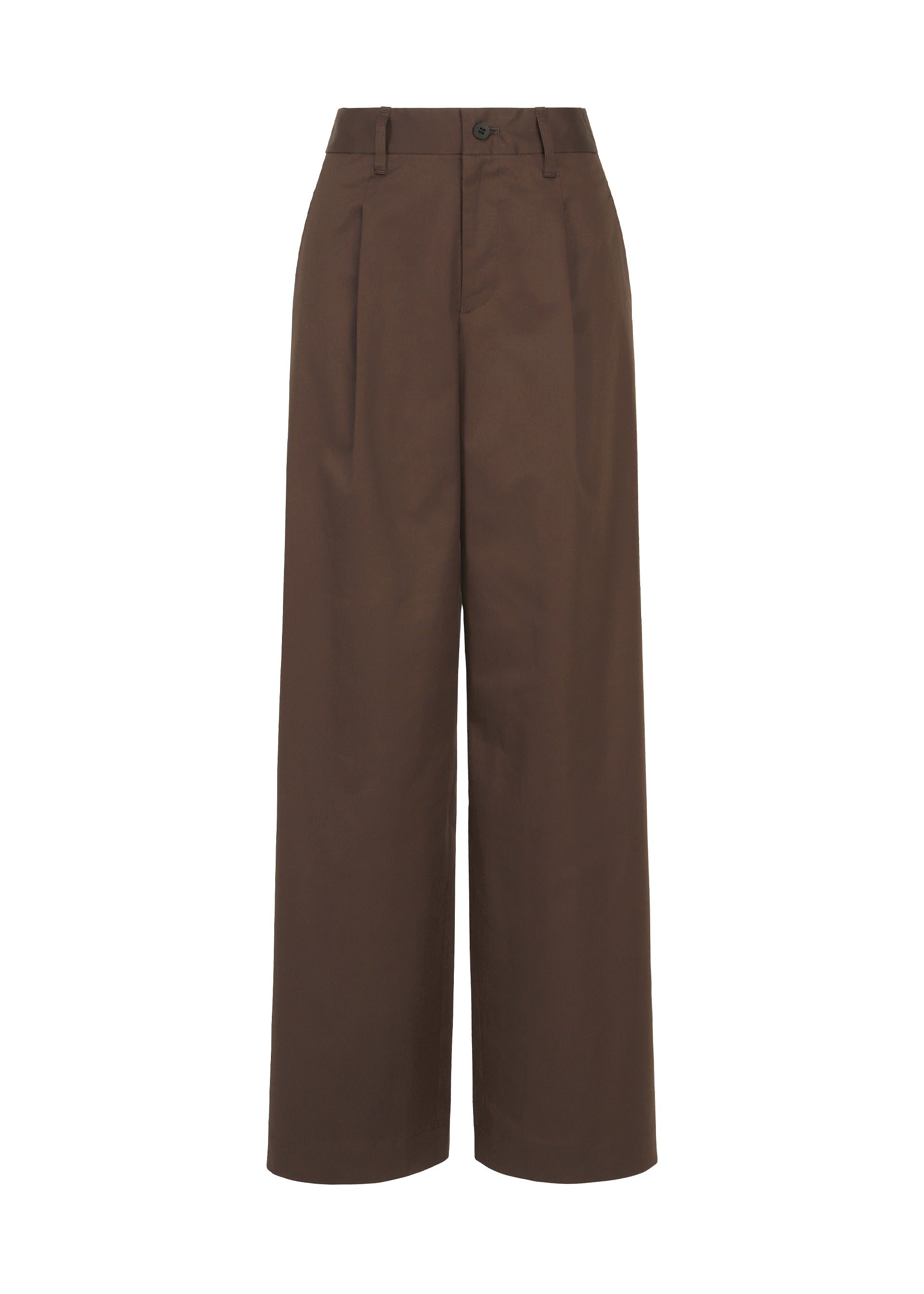 COTTON STRETCH BOTTOM、ウィメンズ_パンツ、ブラウン