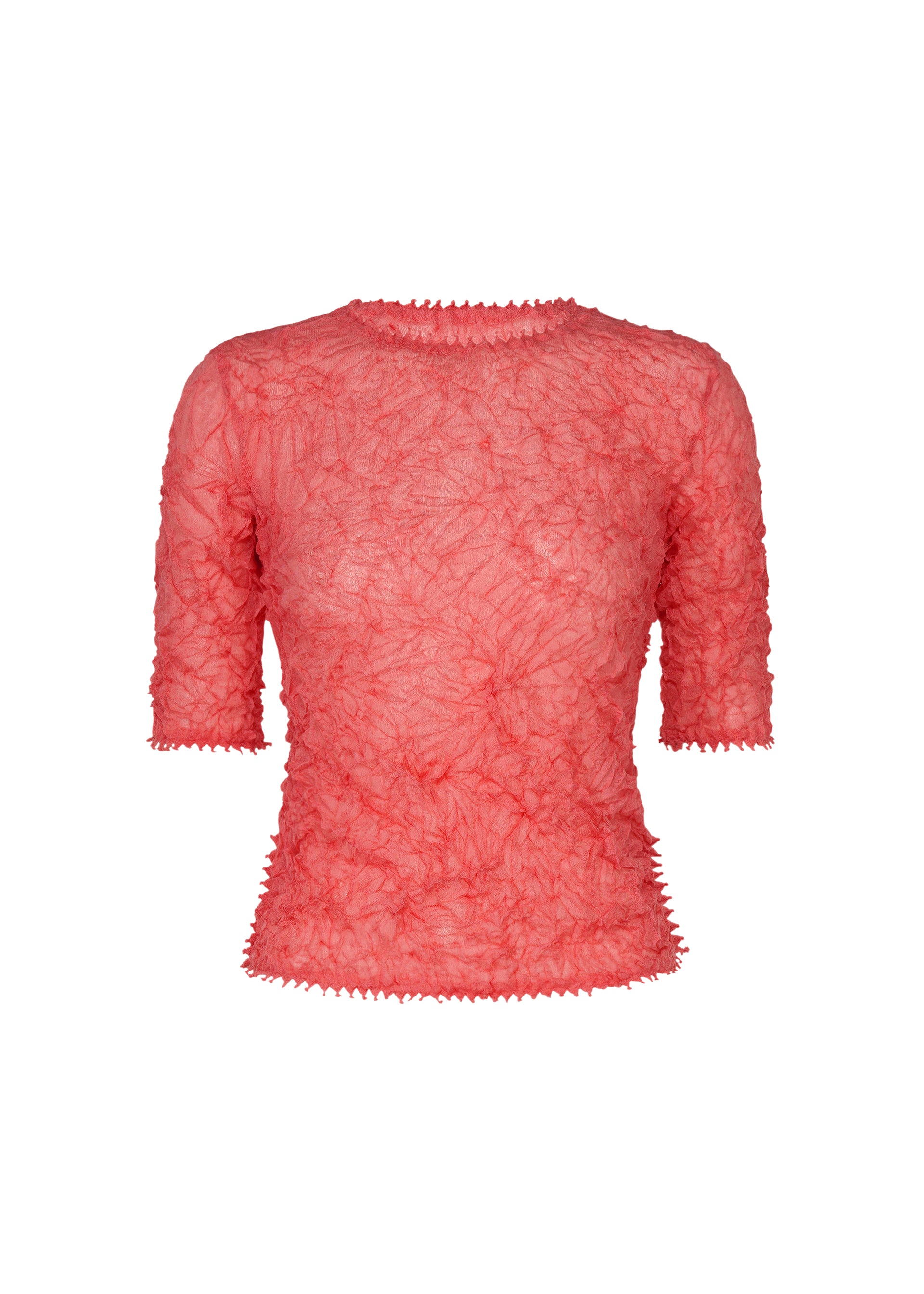 KUMO SHIBORI KNIT SHEER、ウィメンズ_トップス_トップ、ピンク
