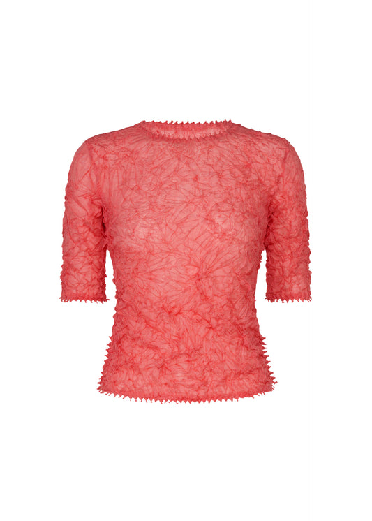 KUMO SHIBORI KNIT SHEER、ウィメンズ_トップス_トップ、ピンク
