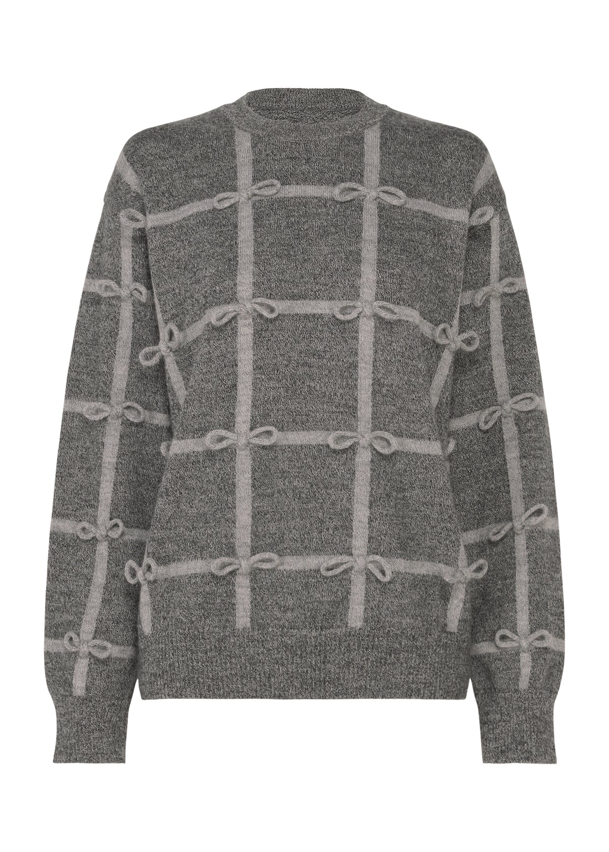 RIBBON KNIT、ウィメンズ_ニット、グレー
