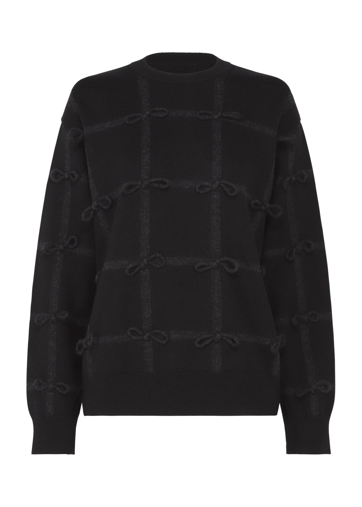 RIBBON KNIT、ウィメンズ_ニット、ブラック