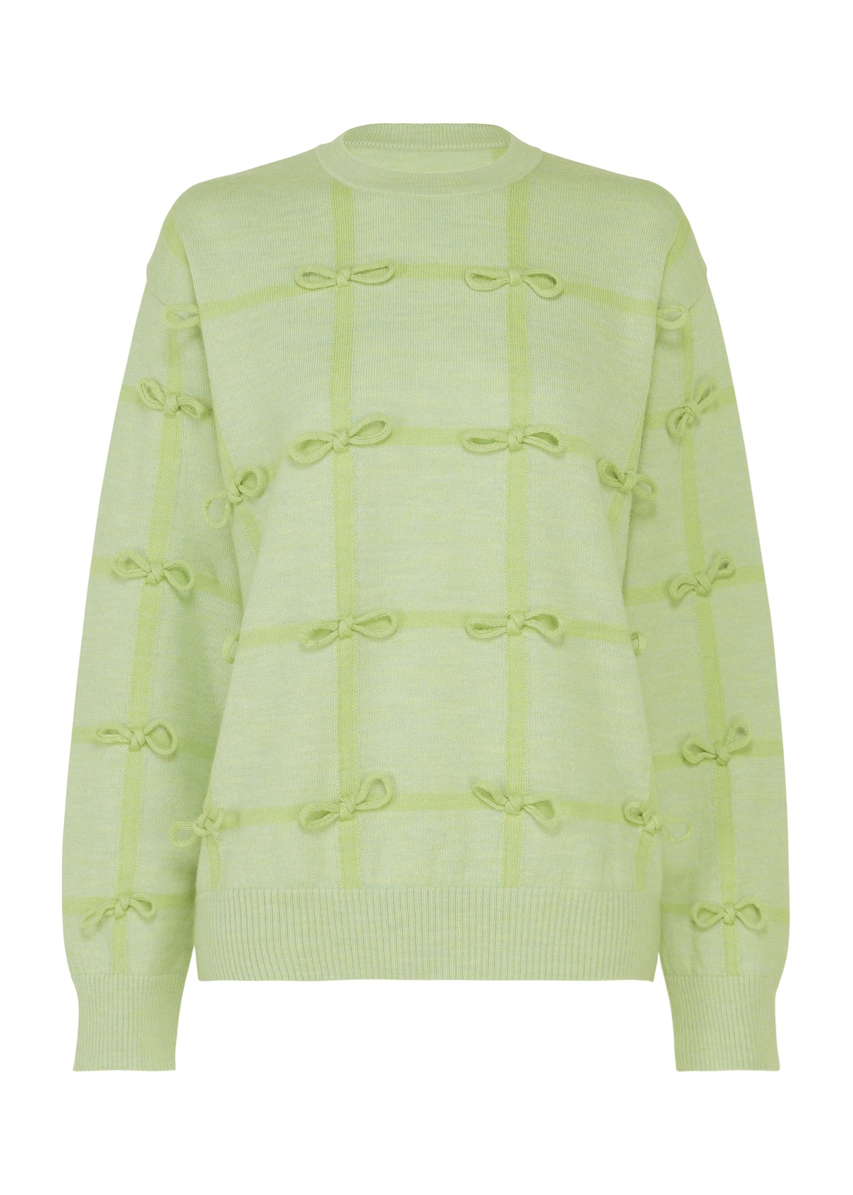 RIBBON KNIT、ウィメンズ_ニット、グリーン
