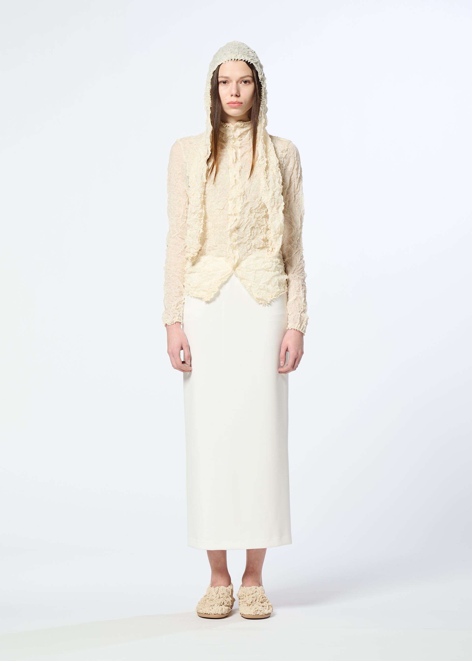 KUMO SHIBORI KNIT SHEER、ウィメンズ_トップス_カーディガン、着用画像1