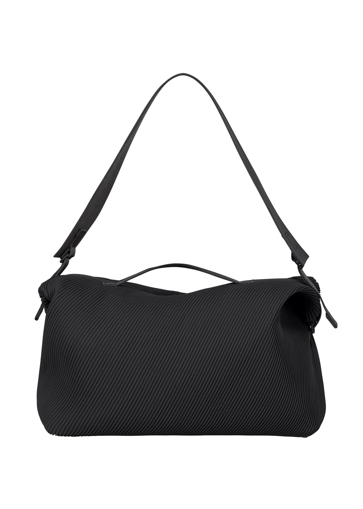 PLEATS TRAVEL BAG、バッグ&財布_ショルダーバッグ、ブラック