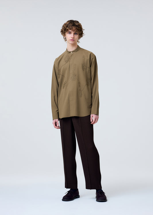 EMBROIDERY PRESS SHIRT、メンズ_トップス_シャツ、着用画像1