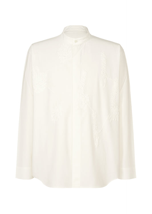EMBROIDERY PRESS SHIRT、メンズ_トップス_シャツ、ホワイト