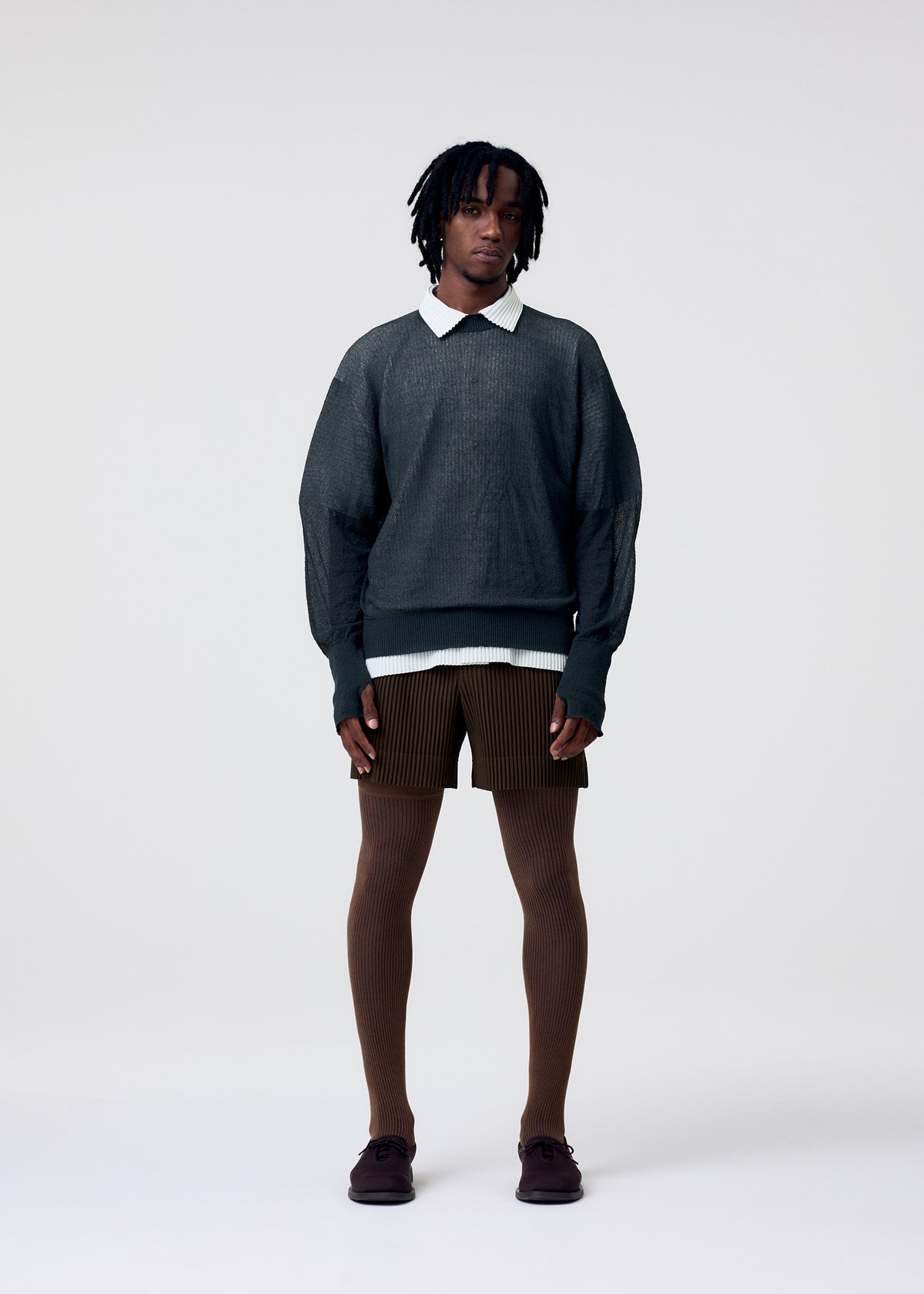 TAILORED PLEATS 3、メンズ_パンツ、着用画像1