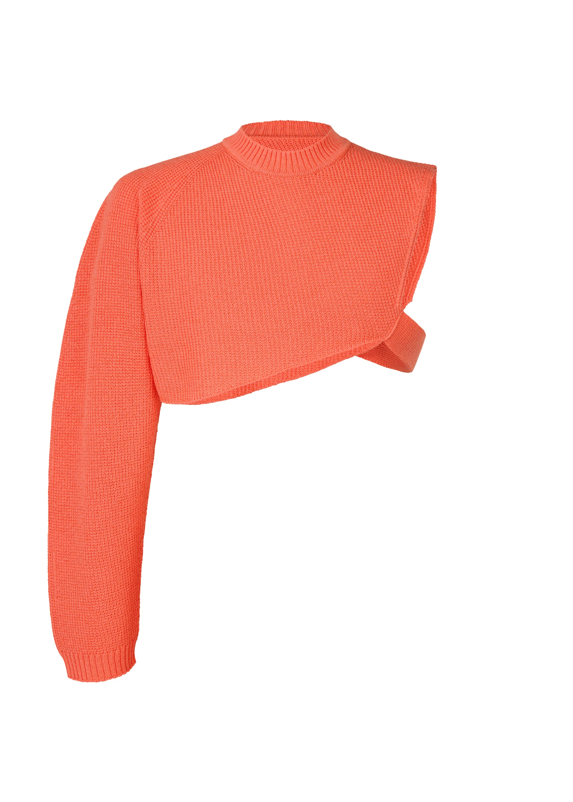 WAFER KNIT、メンズ_ニット、オレンジ