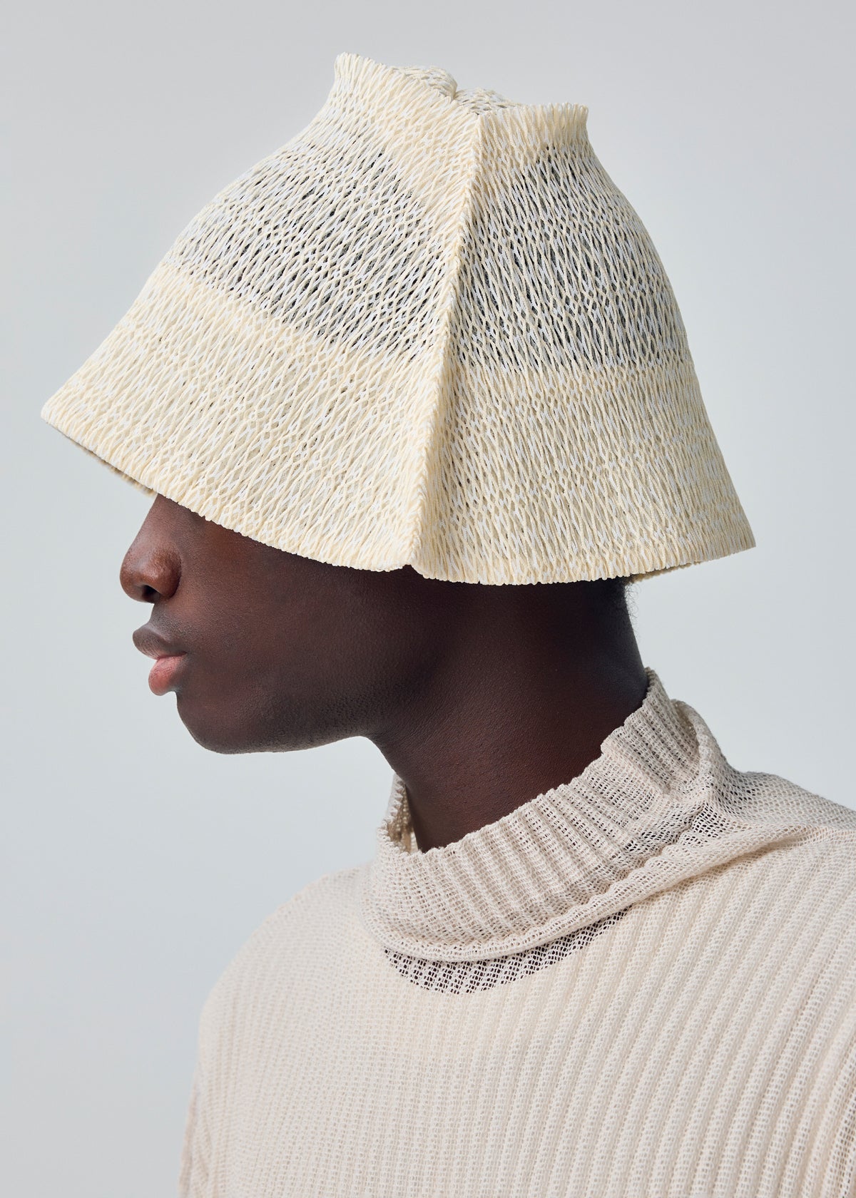 MESH PLEATS HAT、アクセサリー&その他_帽子、着用画像2