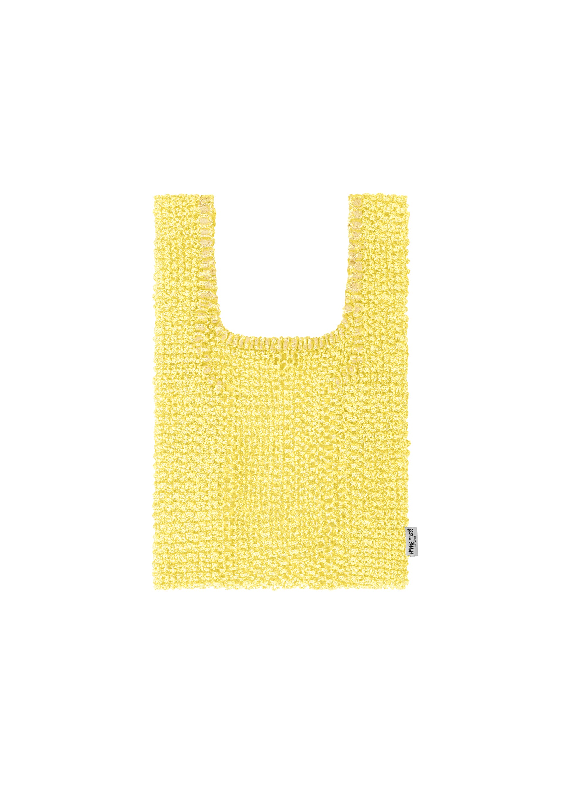 MESH PLEATS BAG、バッグ&財布_ハンドバッグ、イエロー