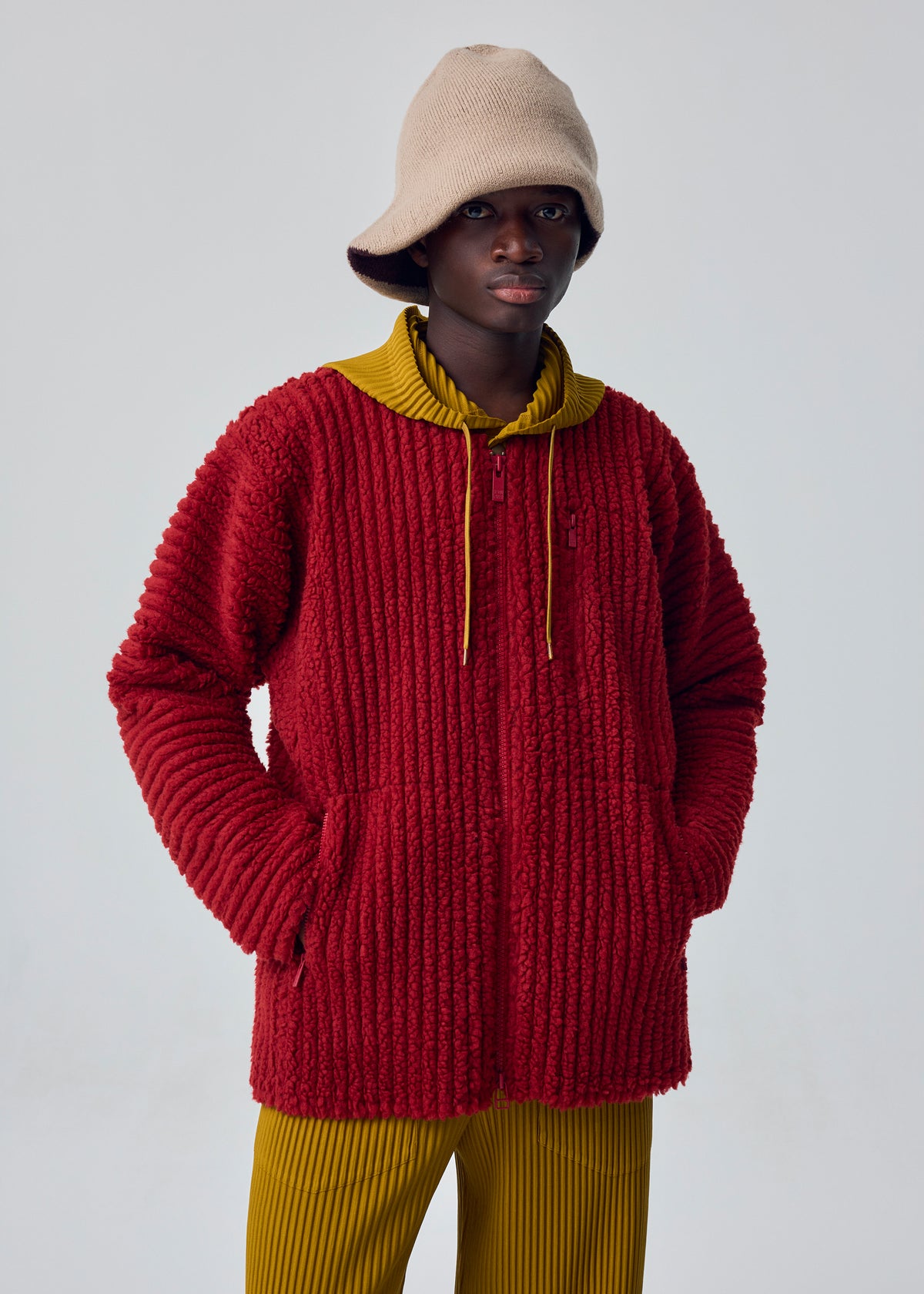FLEECE PLEATS、メンズ_ジャケット&コート_ジャケット＆ブルゾン、着用画像3