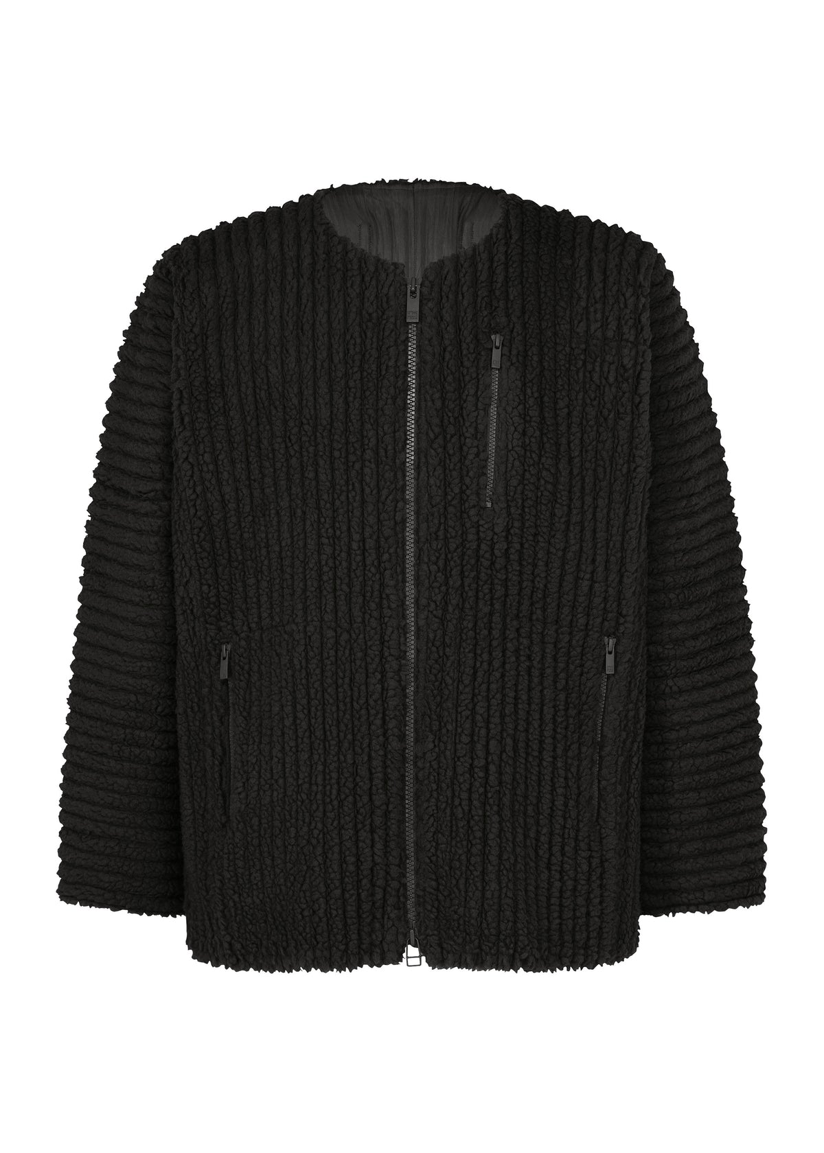 FLEECE PLEATS、メンズ_ジャケット&コート_ジャケット＆ブルゾン、ブラック