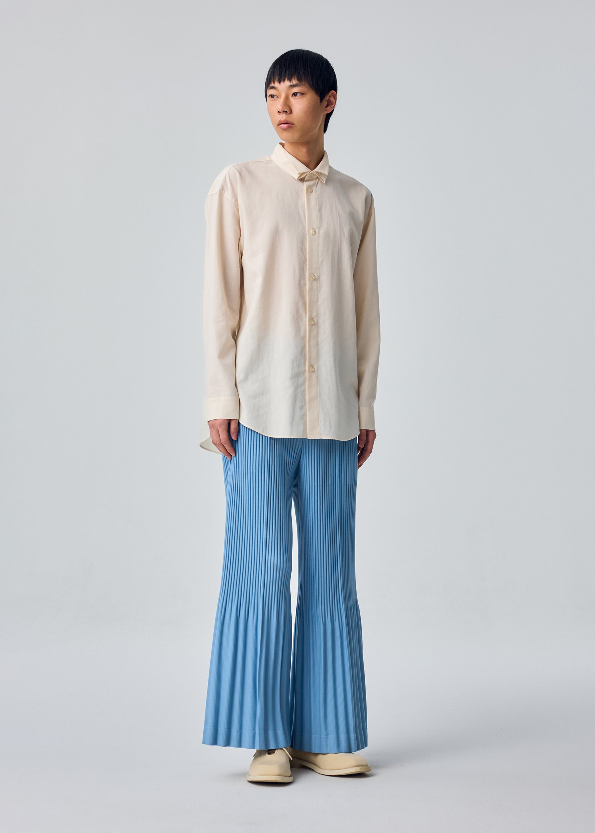 PLEATS BOTTOMS 1、メンズ_パンツ、着用画像1