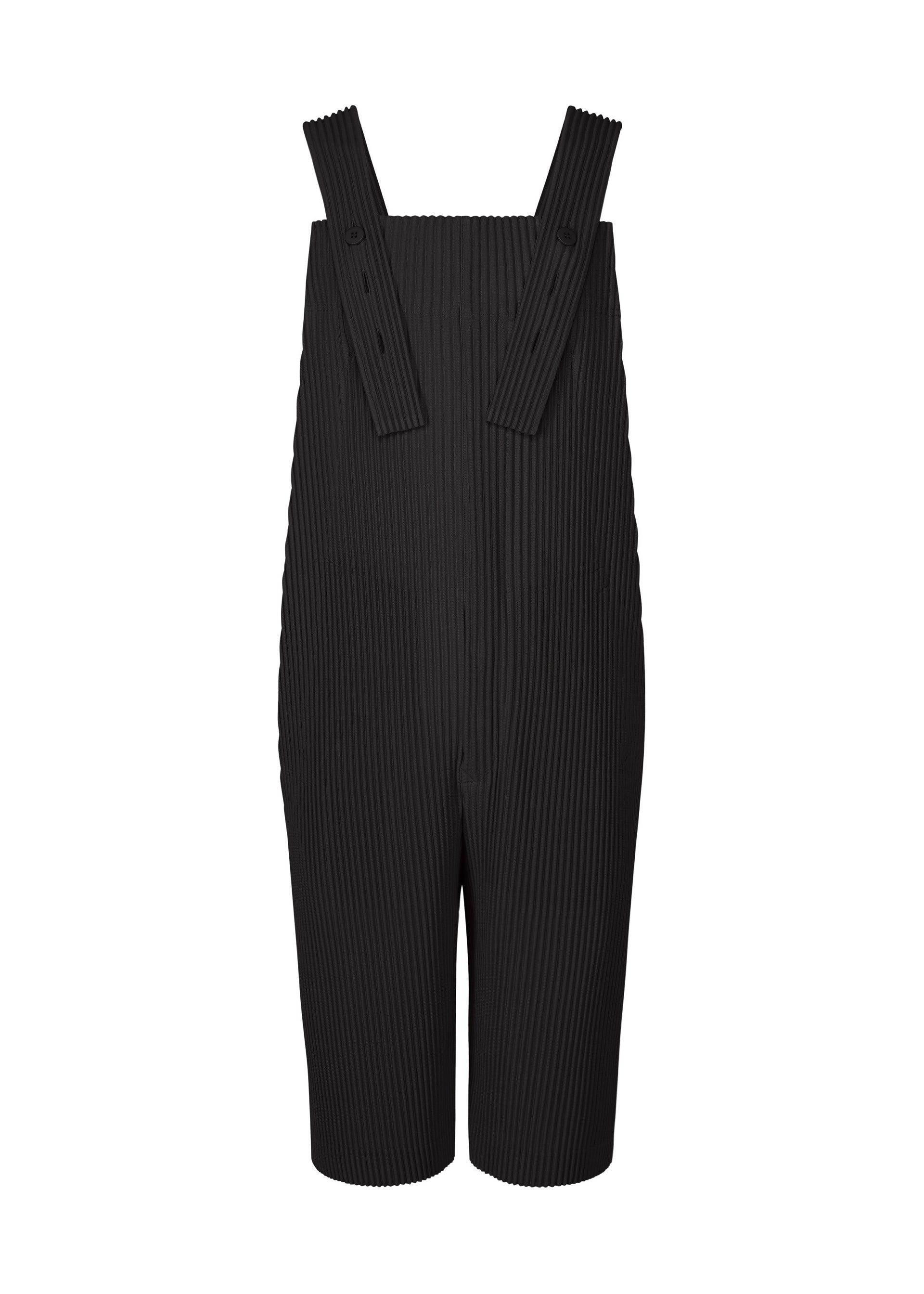 PLEATS BOTTOMS 1、メンズ_ジャンプスーツ、ブラック