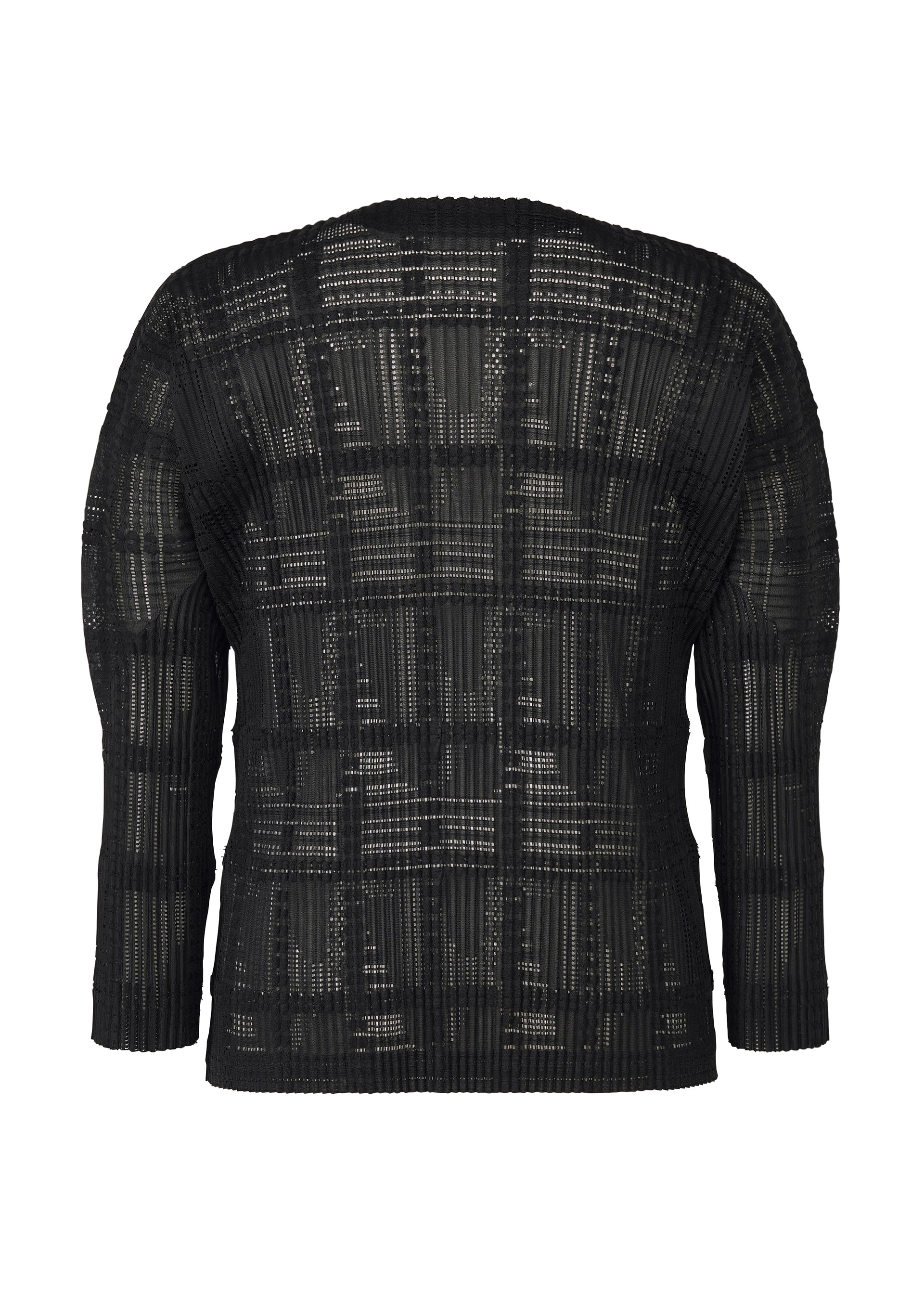 LACE GRID PLEATS、メンズ_トップス_カーディガン、ディテール画像1