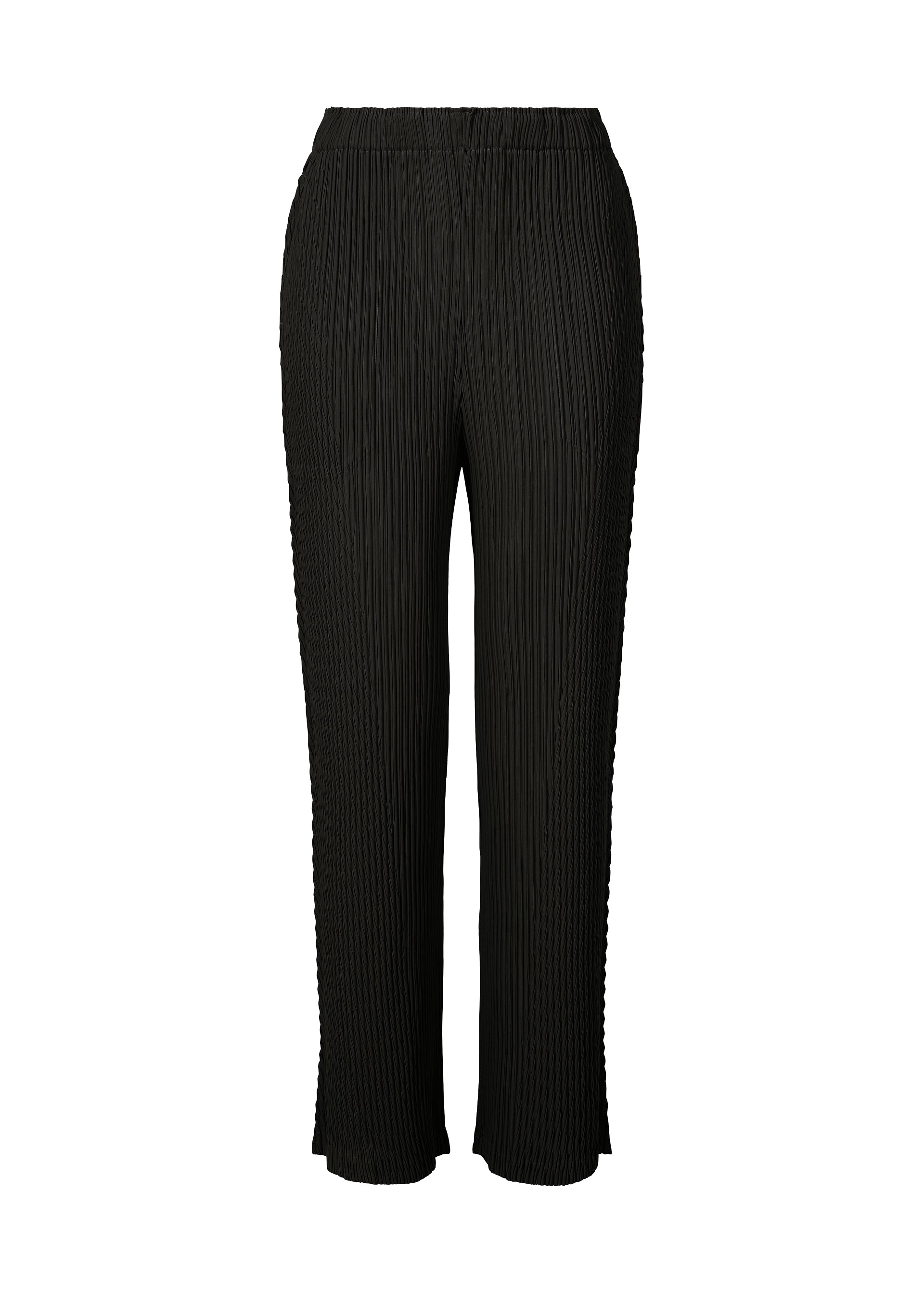 BOX SHOULDER PLEATS、ウィメンズ_パンツ、ブラック