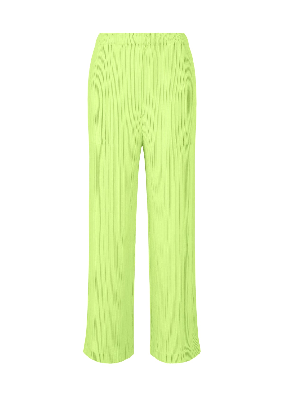 LINEN LIKE RIB PLEATS、ウィメンズ_パンツ、グリーン