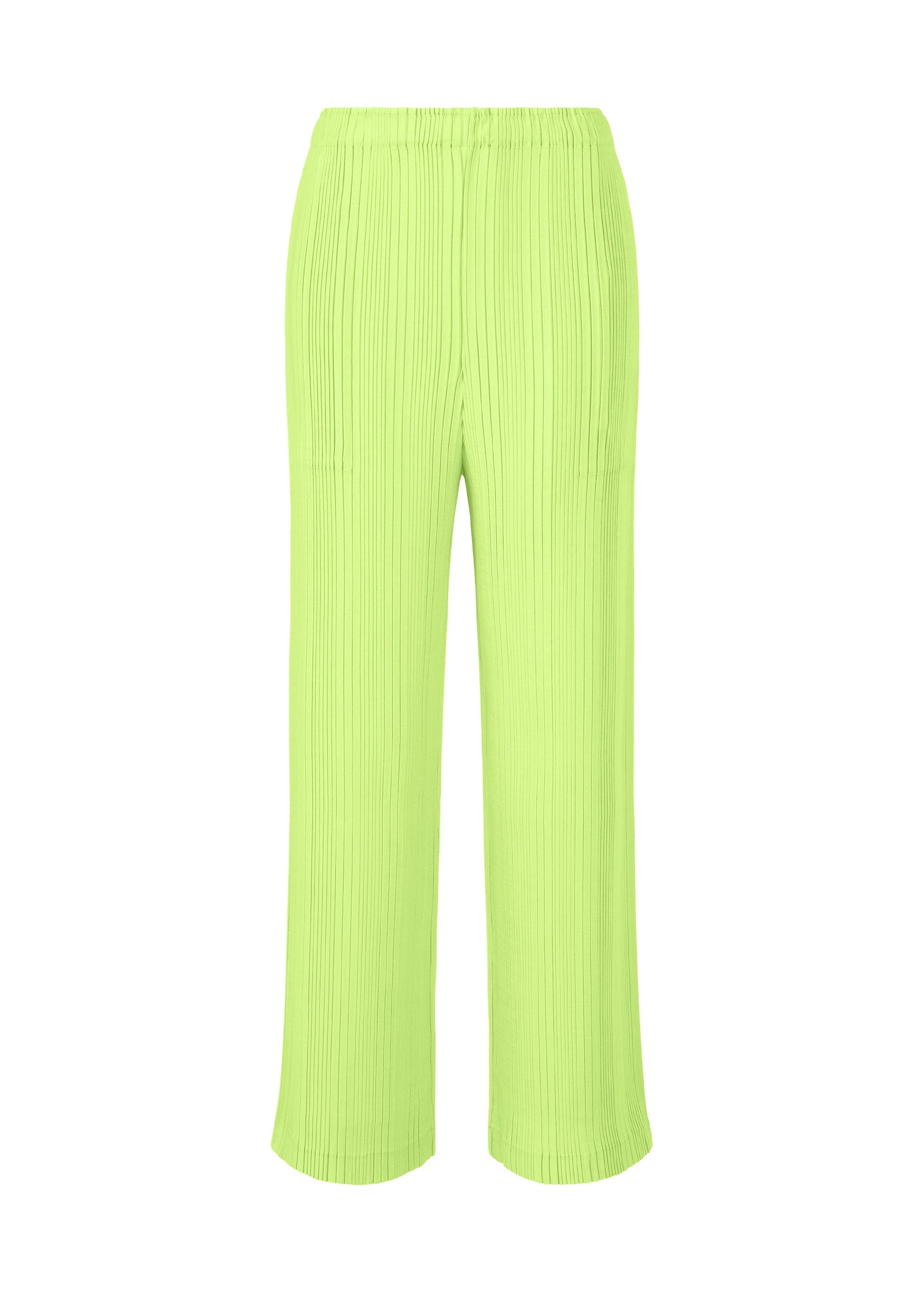 LINEN LIKE RIB PLEATS、ウィメンズ_パンツ、グリーン