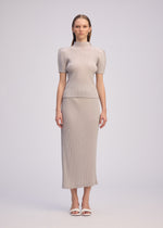 BOX SHOULDER PLEATS、ウィメンズ_スカート、着用画像1