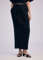 LINEN LIKE RIB PLEATS、ウィメンズ_スカート、着用画像3