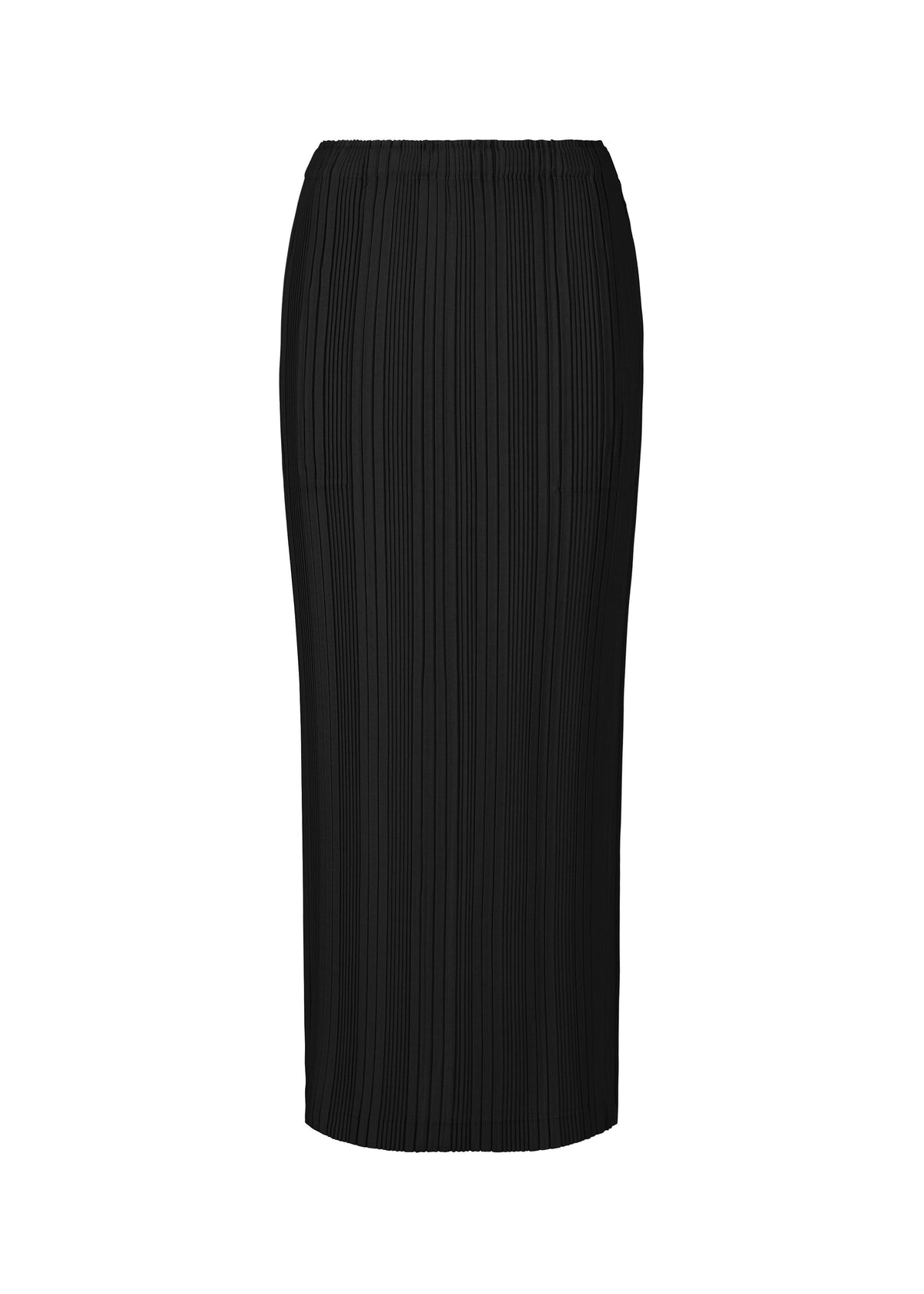 LINEN LIKE RIB PLEATS、ウィメンズ_スカート、ブラック