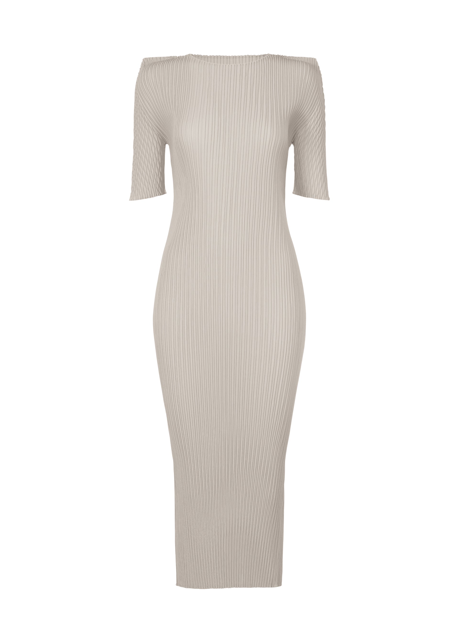 BOX SHOULDER PLEATS、ウィメンズ_ワンピース、グレー