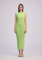 LINEN LIKE RIB PLEATS、ウィメンズ_ワンピース、着用画像1