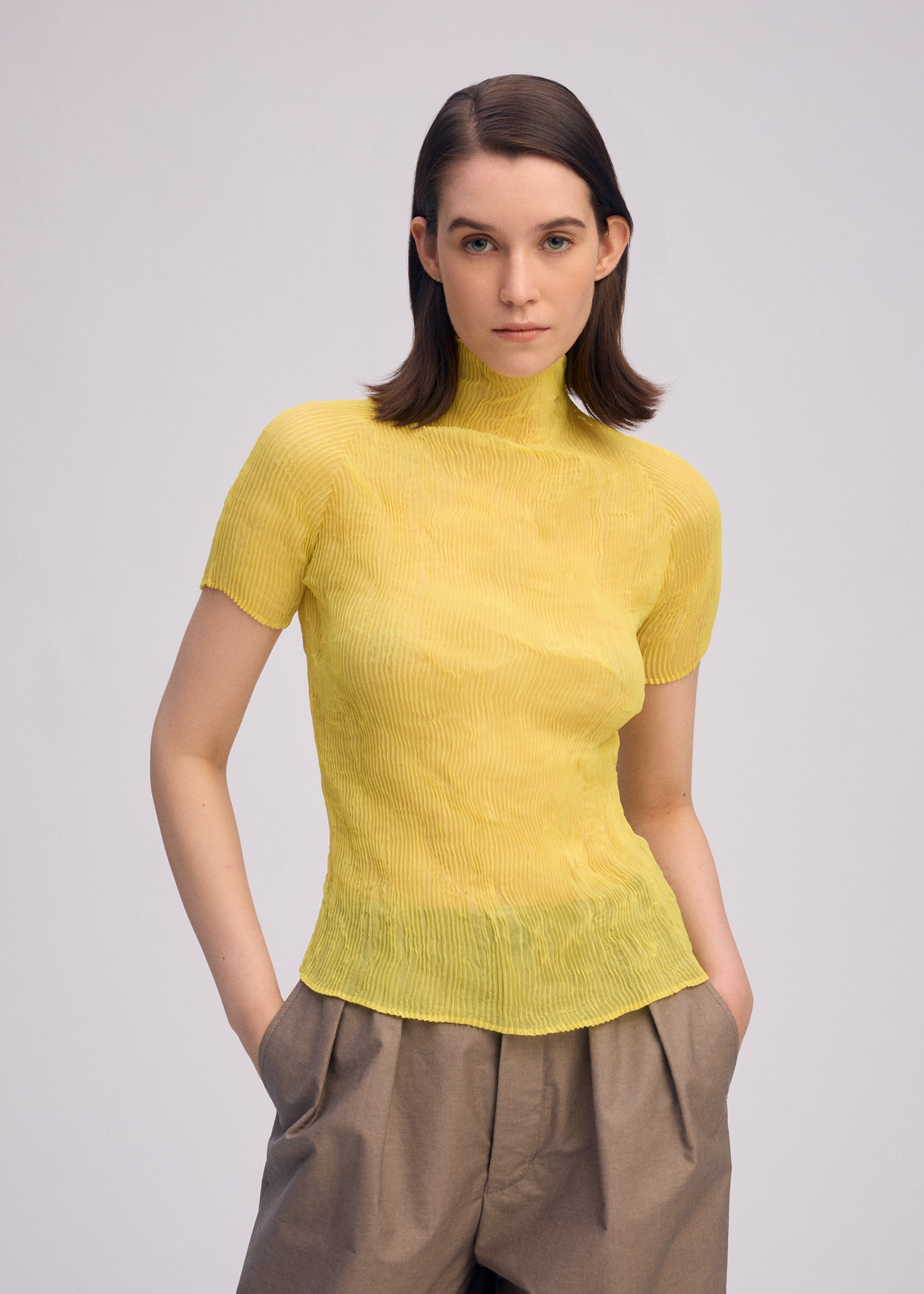 CHIFFON TWIST 3、ウィメンズ_トップス_トップ、着用画像3