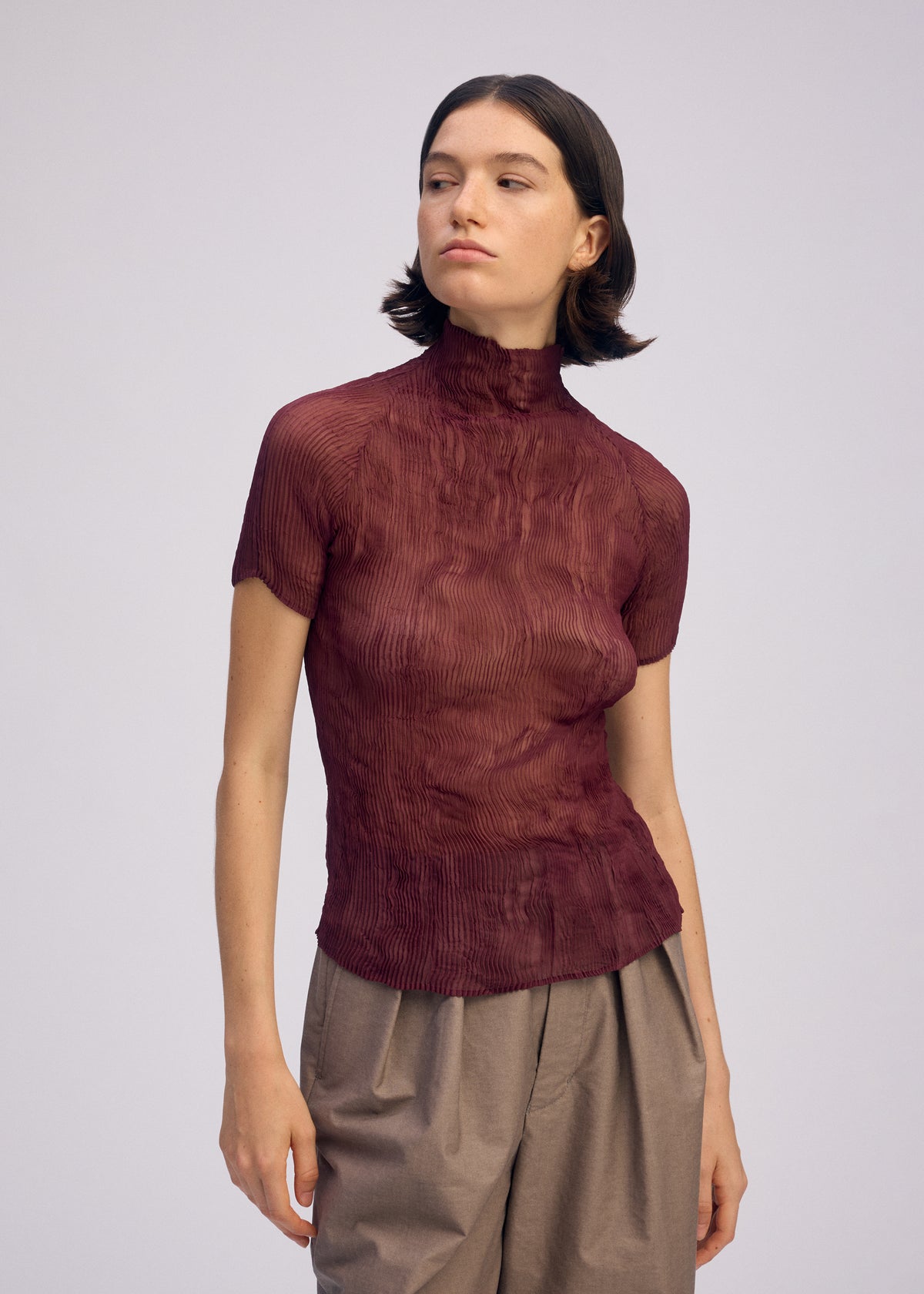 CHIFFON TWIST 3、ウィメンズ_トップス_トップ、着用画像4