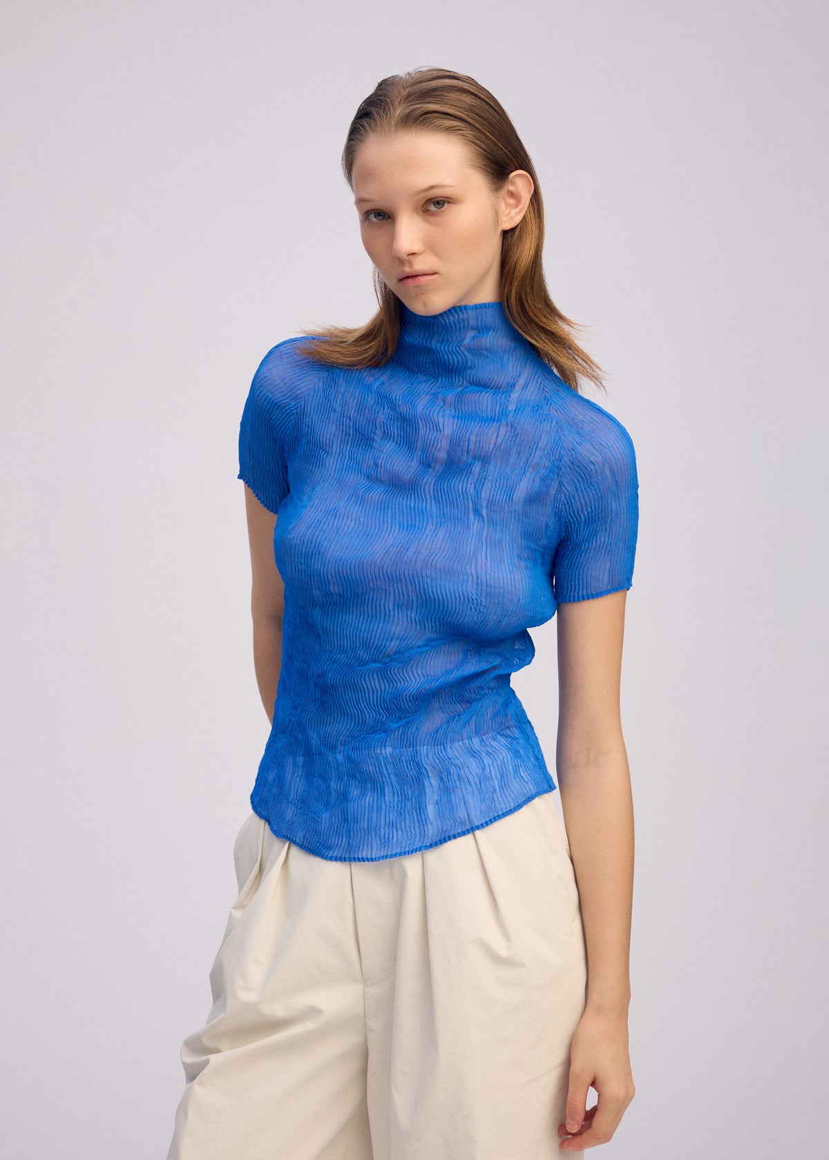 CHIFFON TWIST 3、ウィメンズ_トップス_トップ、着用画像5