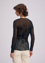 CHIFFON TWIST BK/WT-66、ウィメンズ_トップス_トップ、着用画像3