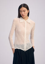 CHIFFON TWIST BK/WT-66、ウィメンズ_トップス_カーディガン、着用画像2