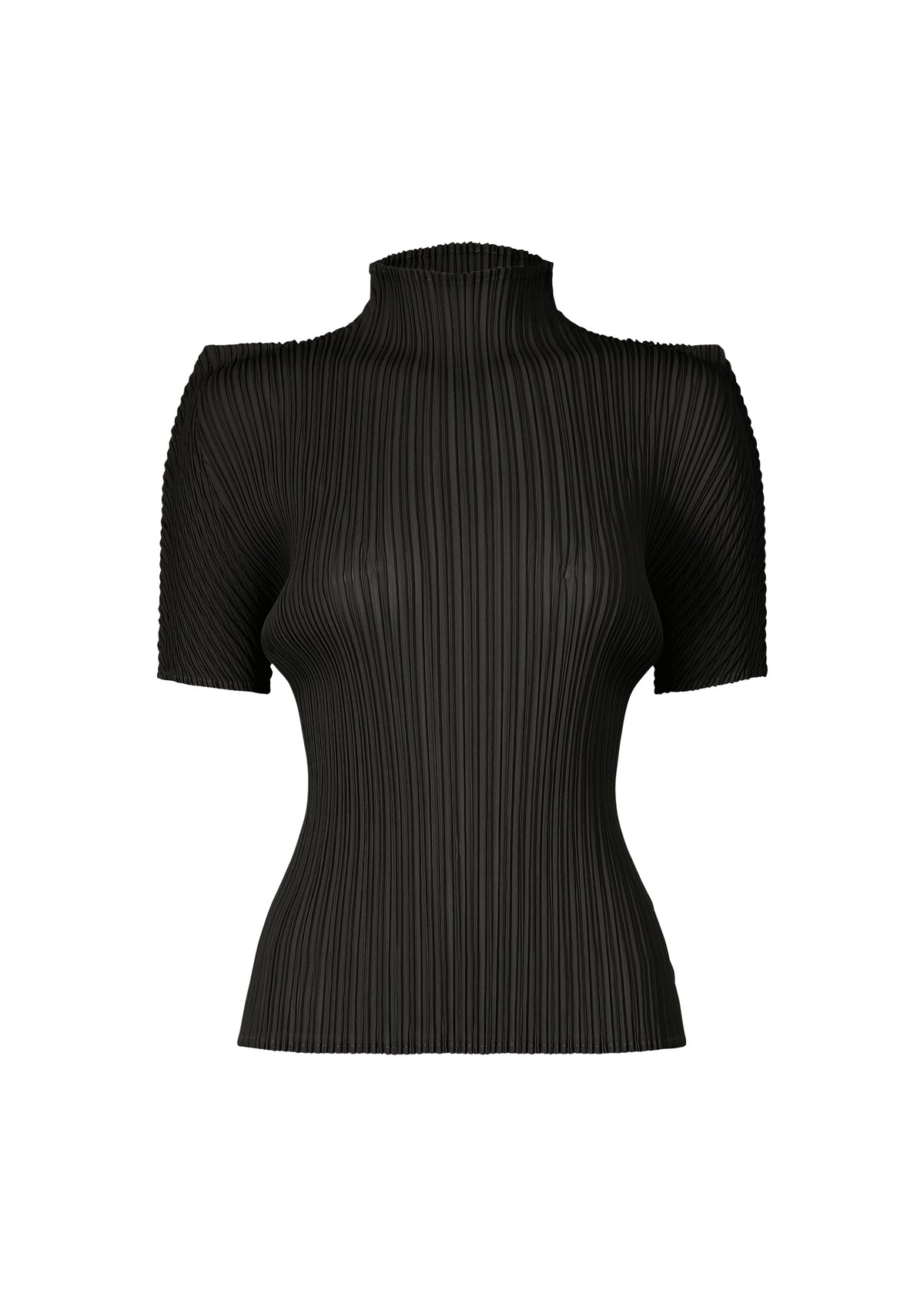BOX SHOULDER PLEATS、ウィメンズ_トップス_トップ、ブラック