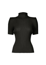 BOX SHOULDER PLEATS、ウィメンズ_トップス_トップ、ブラック