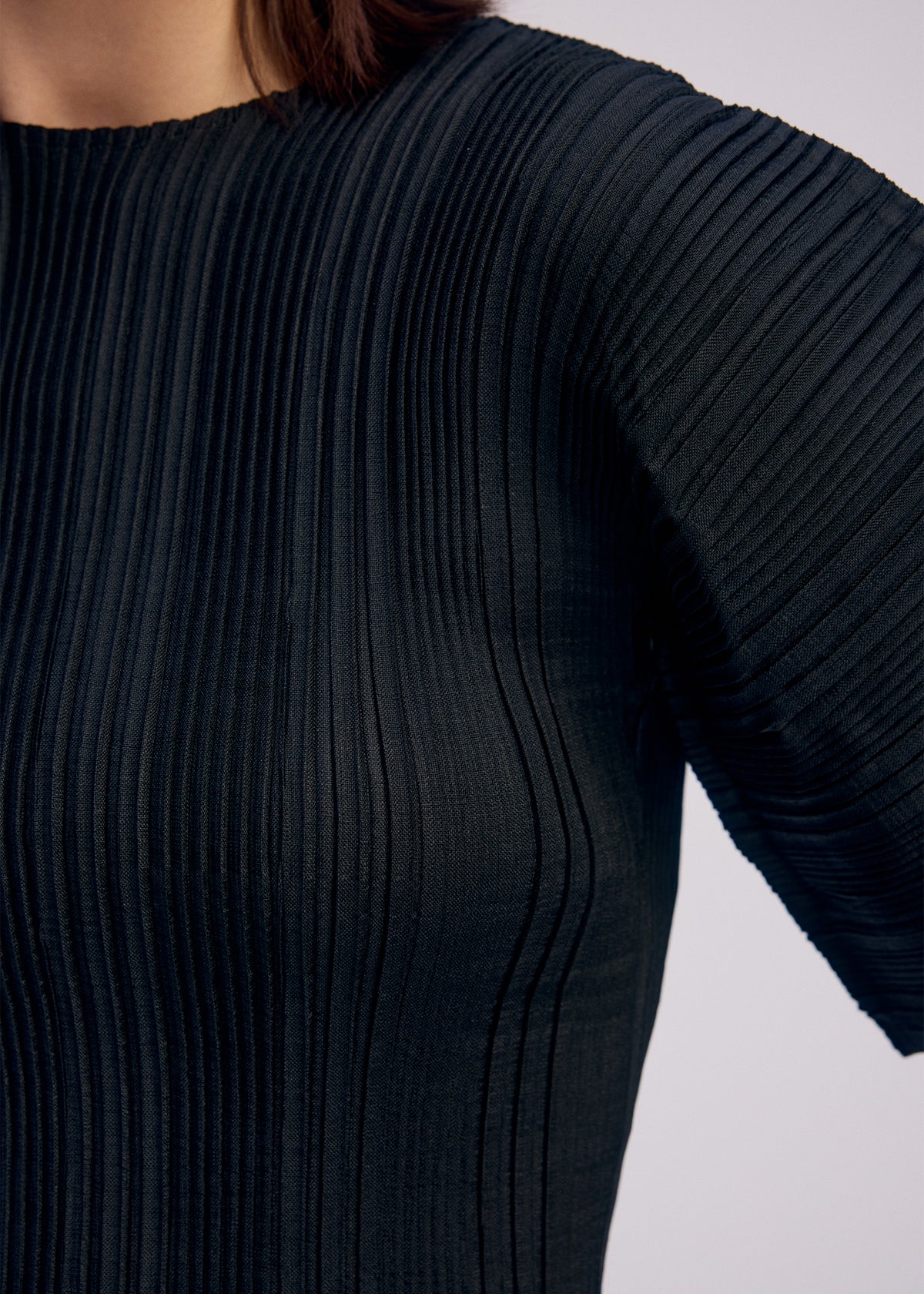 LINEN LIKE RIB PLEATS、ウィメンズ_トップス_トップ、着用画像4