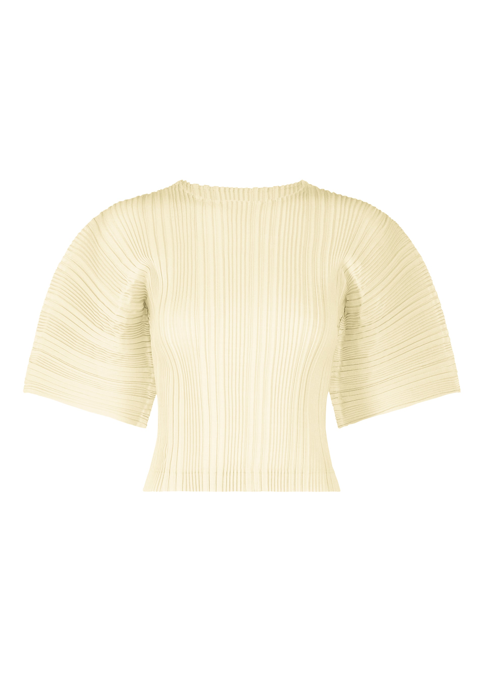 LINEN LIKE RIB PLEATS、ウィメンズ_トップス_トップ、ホワイト