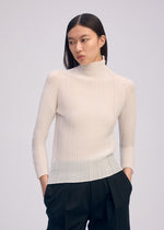 WOOLY PLEATS BK/WT-66、ウィメンズ_トップス_トップ、着用画像3