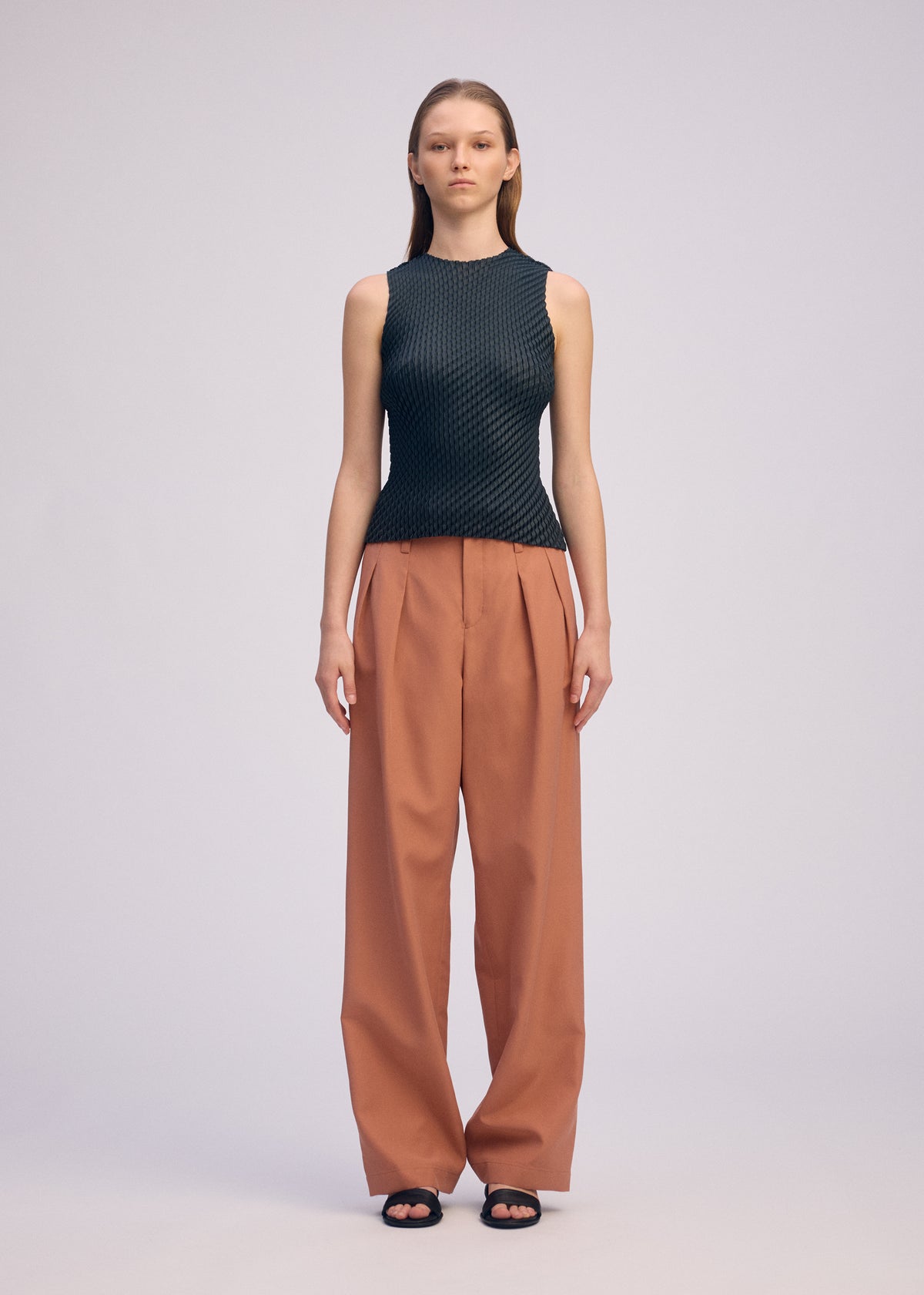 RESTORE BLEND PLEATS、ウィメンズ_トップス_トップ、着用画像1